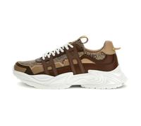 GUESS Sneaker Belluno Mixte Cuir, Beige Brown, 43 EU