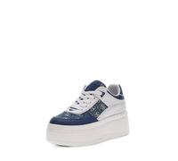 GUESS Sneakers à Plateforme Cuir mélangé Jeans - Femme