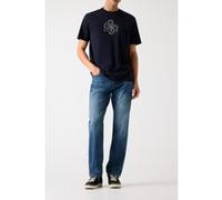 GUESS Ss Bsc Basic Quattro Smart Blue Taille: S | T-Shirts Outlet | Homme | Bleu