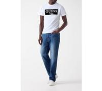 GUESS Ss Bsc Velvet Pure White Taille: S | T-Shirts Outlet | Homme | Blanche