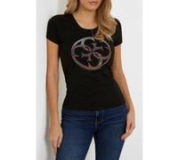 GUESS Ss Cn 4g Logo Tee Jet Black A996 Taille: XS | Chemises Outlet | Femme | Le Noir