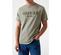 GUESS Ss Cn Box Logo Mossy Green Taille: M | T-Shirts Outlet | Homme | Vert