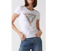 GUESS Ss Cn Cheeta Logo Tr Pure White Taille: M | Chemises Outlet | Femme | Blanche