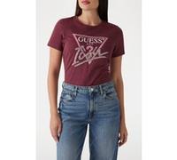 GUESS Ss Cn Icon Tee Burgundy Rose Taille: M | Chemises Outlet | Femme | Marron
