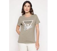 GUESS SS CN ICON TEE T-shirt pour femme, vert, M
