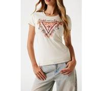 GUESS Ss Triangle Flowers Vanilla Blush Taille: S | Chemises Outlet | Femme | Blanche