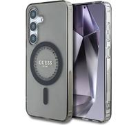 Guess Strass Imprimé Logo Classique MagSafe Samsung Galaxy S25 noir