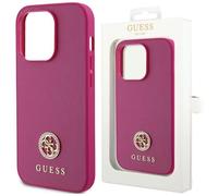 Guess Strass Metal Logo Case For Iphone 15 Pro Max - Pink