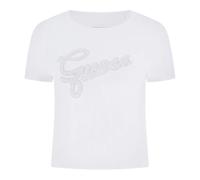 Guess - Studs Script Tee - Femme - Tops - Blanc - Taille: 36 FR