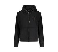 Guess - Sweat à Capuche en Coton Noir avec Fermeture Éclair - Femme - Sweatshirts et sweats à capuche - Noir - Taille: 36 FR