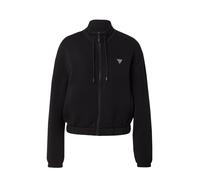 GUESS Sweat-shirt zippé Cecilia Scuba Eco Femme Noir (Jet Black) / Argent Taille M