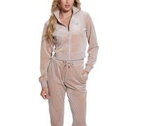 Guess Sweat-Shirt Couture à Fermeture éclair intégrale pour Femme, Ombre à Peau, Medium