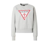 GUESS Sweat-shirt gris chiné / rouge / noir / blanc, Taille L
