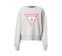 GUESS Sweat-shirt gris clair / rouge / blanc, Taille XS