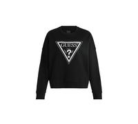 GUESS Sweat-shirt noir / argent / blanc, Taille M