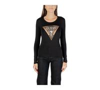 Guess - T-shirt à manches longues imprimé - Femme - Tops - Noir - Taille: 36 FR