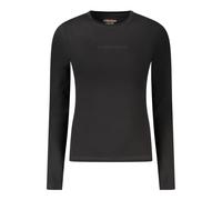 Guess - T-shirt à manches longues slim brodé - Femme - Tops - Noir - Taille: 44 FR