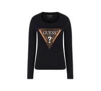 GUESS T-shirt brun foncé / noir / blanc cassé, Taille S