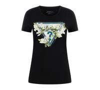 GUESS T-shirt Camelia Triangle, Noir , Medium
