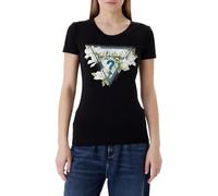 GUESS T-shirt Camelia Triangle, Noir , X-Small