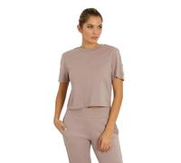 GUESS T-shirt court Eco Britney pour femme, Taupe chic, Taille S