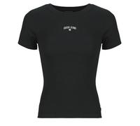 Guess T-shirt GJ SS CN RIB EMBRO in Noir EU M