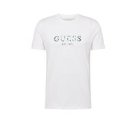 GUESS T-Shirt gris foncé / vert / blanc, Taille L
