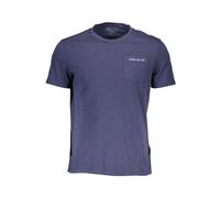 Guess - T-shirt Homme en Coton Bleu Manches Courtes - Homme - Tops - Bleu - Taille: S