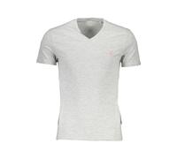 Guess - T-shirt Homme en Coton Gris Col en V - Homme - Tops - Gris - Taille: 2XL