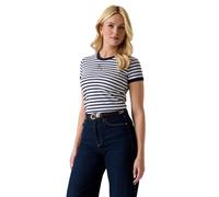 GUESS T-shirt rayé bleu et blanc – Taille M