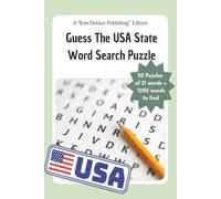 - Guess the 50 USA States - Words Search Puzzle Book: Dive into this 50-word search puzzle featuring 21 unique terms related to a specific U.S. state.