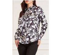 GUESS The Icon Blouse Print Shadowlands Black Taille: XL | Chemisiers Outlet | Femme | Le Noir
