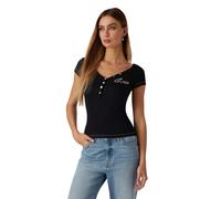 Guess Top cotelé col V Jeans - Femme