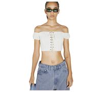 Guess - Top court en dentelle - Femme - Tops - Blanc - Taille: 40 FR