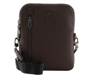 GUESS Torino Double Zip XBody with Vertikal Zip Dark Brown