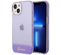 Guess Étui pour iPhone 14 Plus 6.7 violet Translucide