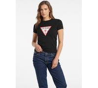 Guess Triangle Logo T-Shirt Noir de jais A996 10 (S) Female