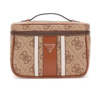 GUESS Trousse de maquillage brun clair marron pour femme - Erenia Toiletry Train Case Latte Logo 325035
