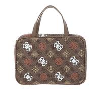 GUESS Trousse de maquillage marron crème pour femme - Travel Case Brown Multi 255674