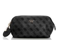 GUESS Trousse de Toilette Adrian Logo Pouch Coal Logo Gris foncé