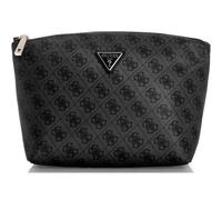 GUESS Trousse de Toilette Adrian Top Zip Cosmetic Bag Coal Logo Gris foncé