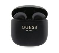 Guess True Wireless Script Logo BT5.3 - Écouteurs TWS + étui de chargement (noir)