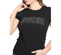 Guess T-shirt femme ES25GU71 W5GI04J1314 coton noir et argent logo Jeans Taille L