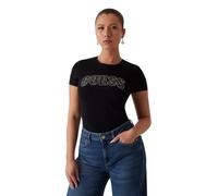Guess T-shirt femme LOGO LACE coton Noir EU S