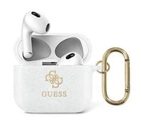 Guess ?tui 4G ? paillettes, ?tui pour ?couteurs + casque, Transparent