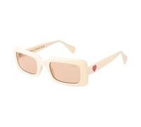 Guess, unisex, Accessoires, Beige, Taille: ONE Size Rectangle Lunettes de soleil