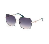 Guess, unisex, Accessoires, Jaune, Taille: 58 MM Lunettes de soleil élégantes en vert foncé