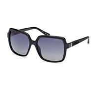Guess Lunettes de soleil GU00157 Noir Fumé Polarisé Injecté Carré Femme