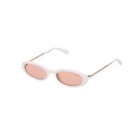 Guess Unisex GU8277 21E Lunettes de soleil Injecté Blanc Marron Ronde Normale