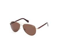 Guess Unisex GU8279 32E Lunettes de soleil Métal Or Marron Pilote Normale